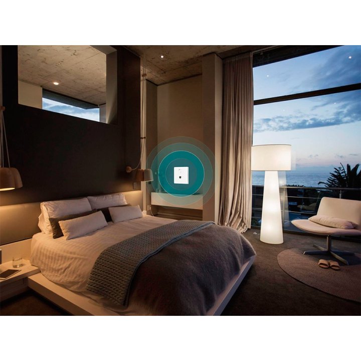 Punto De Acceso Interior Wifi Tp-link Eap115-wall Con Placa De Pared 300mb En 2,4ghz Poe Pasivo 2 An
