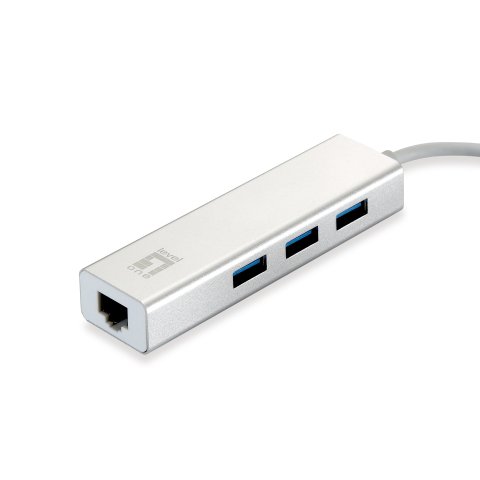 Adaptador Usb 3.0 A Gigabit Ethernet Rj45 Level One Con Hub Usb 3.0