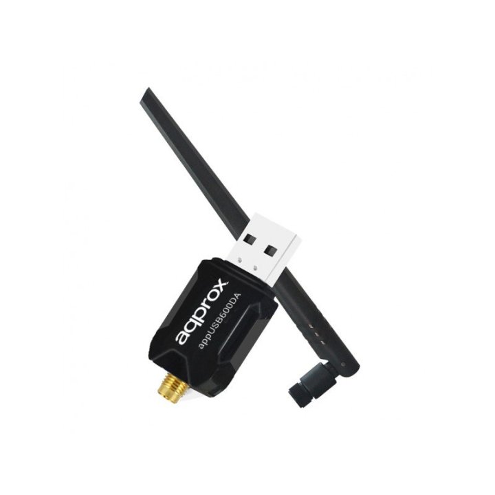 Wifi Usb 600mb Approx Con Antena Extraible 5dbi Approx Appusb600da Chip Realtek Rtl8811cu