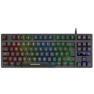 Teclado H-mecanico Compacto Tkl Mars Gaming Mktkl Switch Red Iluminacion Rgb Verion Portugues
