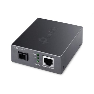Convertidor De Fibra Tp-link Fc311a-2 Single-mode Gigabit Bidireccional De 1p Rj45 10 100 1000 A 1p