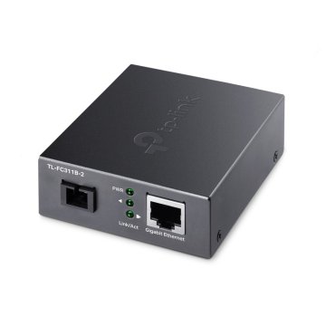 Convertidor De Fibra Tp-link Fc311b-2 Single-mode Gigabit Bidireccional De 1p Rj45 10 100 1000 A 1p
