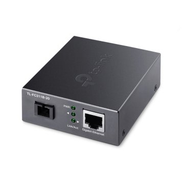 Convertidor De Fibra Tp-link Fc311b-20 Single-mode Gigabit Bidireccional De 1p Rj45 10 100 1000 A 1p