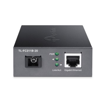 Convertidor De Fibra Tp-link Fc311b-20 Single-mode Gigabit Bidireccional De 1p Rj45 10 100 1000 A 1p 2