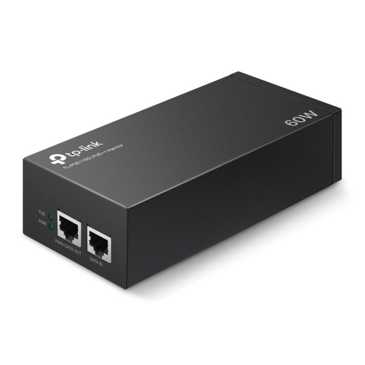 Poe Injector Tp-link Poe170s 2p Gigbit 60w Pasa Datos Y Alimentacion Por El Mismo Cable Hasta 100 Me