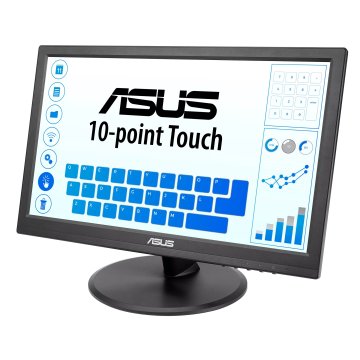 Monitor 15.6" Hdmi Vga Asus Vt168hr Tactil De 10-puntos 1366x768 16 9 220cd m Inclinacion-5 ° ~30 °  2