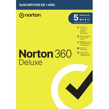 Norton 360 Deluxe 50gb Es 1 User 5 Device 12mo Box