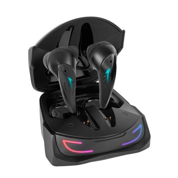 Auricular Bluetooth Mars Gaming Mhi-ultra Black Bt 5.3 Tws Cancelacion De Ruido Anc+enc Pasiva Ilumi