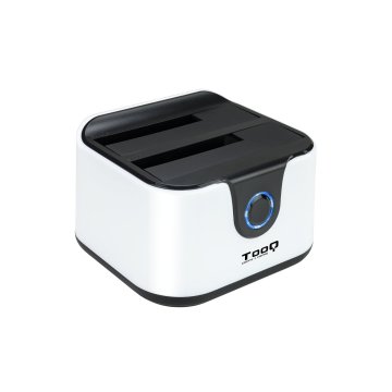 Docking Station Tooq Tqds-802dw 2,5" 3,5" Sata Usb 3.1 Funcion Clonacion Otb Negra-blanca