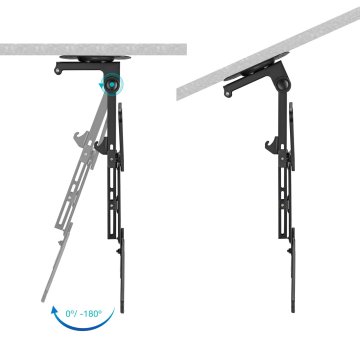 Soporte De Techo Tooq Lpce1123tsli-b Para Pantalla 23"a 55" Max 20kg Vesa 75x75 Hasta 400x400 Negro 2