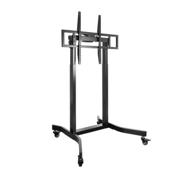 Soporte De Suelo Con Ruedas Tooq Fsm02-b Para Pantallas De 55"-100" Negro Regulacion Electrica De Al