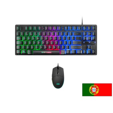 Pack Teclado Y Mouse Mars Gaming Mcptkl Teclado En Portugues De Formato Reducido Tkl Rgb Brathing &
