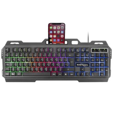 Teclado Mars Gaming Mk120 En Portugues Black Anti-ghosting Iluminacion Frgb Acabado En Aluminio De A 2