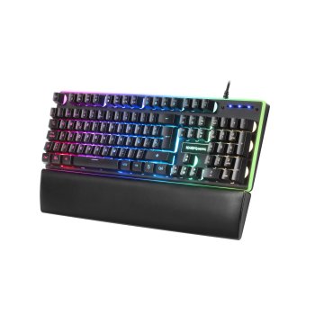 Teclado Mars Gaming Mk320 En Portugues H-mechanical Red Iluminacion Rgb En Teclas Y Contorno Panel D 2