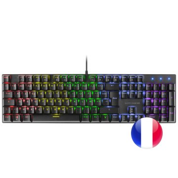 Teclado Mecanico Mars Gaming Mk422 En Frances Black Switch Marron Pr De 100hz Anti-ghosting Avanzado