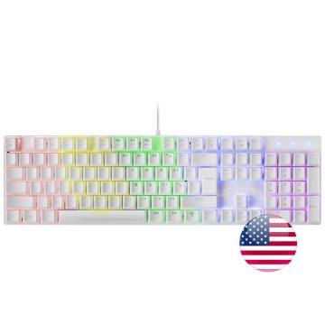 Teclado Mecanico Mars Gaming Mk422 White Idioma Ingles Switch Rojo Pr De 100hz Anti-ghosting Avanzad
