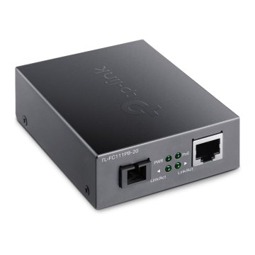 Convertidor De Fibra Tp-link Fc111pb-20 Single-mode Sc Wdm Bidireccional De 1p Rj45 10 100 Poe A 1p  2