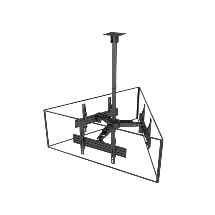 Soporte De Techo Profesional Equip 650371 Para 3 Pantallas 32"-65" Inclinable Max. 30kgs