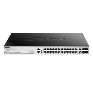 Switch Gestionable L3 D-link Stackable Dgs-3130-30ts si 24p Giga + 2p 10g + 4p 10g Sfp+ 2
