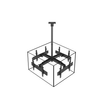 Soporte De Techo Profesional Equip 650372 Para 4 Pantallas 32"-55" Inclinable Max. 30kgs 2