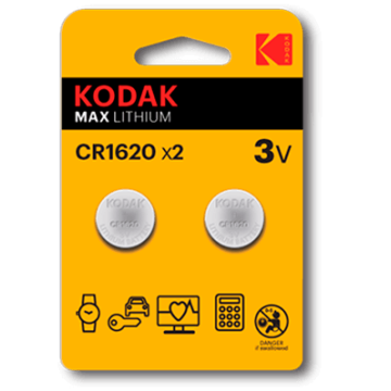 Pila Kodak Boton Litio Cr1620 3v Blister 2 Unidades...