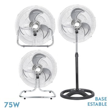 Ventilador 3 En 1 Recio Negro 50  3 Vel. 70w 3 Aspas...