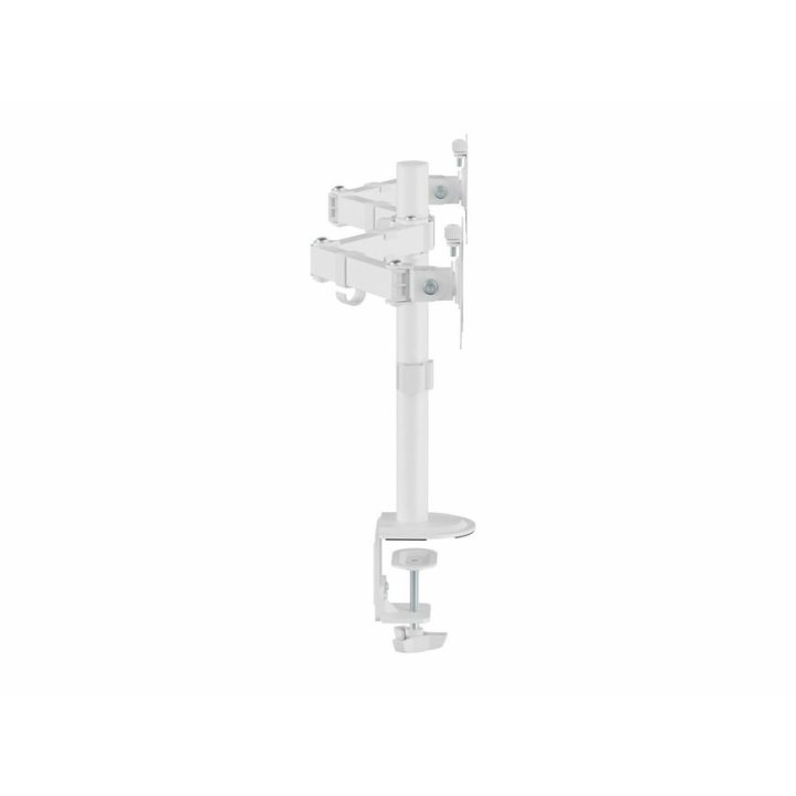 Soporte De Mesa Equip 650167 Para 2 Pantallas 17"-32" Brazo Inclinable Y Giratorio 360 Color Blanco