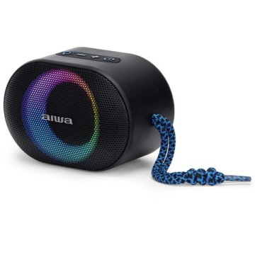 Altavoz Bluetooth Portable Aiwa Bst-330 Blue Bt 5.0 Tws Micro Integrado 10w Rms Hyperbass Ipx6 Iluminacion Rgb Bateria 1500ma 2