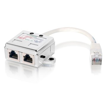 Adaptador Rj45 Cat5e 1 Macho A 2 Hembras