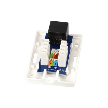 Roseta De Superficie Categoria 5e 1 Hembra Rj45 Color Blanco 2