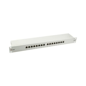 Patch Panel 16 Puertos Categoria 5e Apantallado (ral7035)