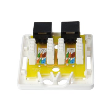 Roseta De Superficie Categoria 6 2 Hembras Rj45 Color Blanco 2