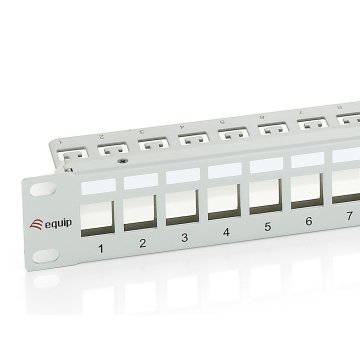 Patch Panel 24 Puertos Cat.6 Apantallado Vacio Color Gris 2