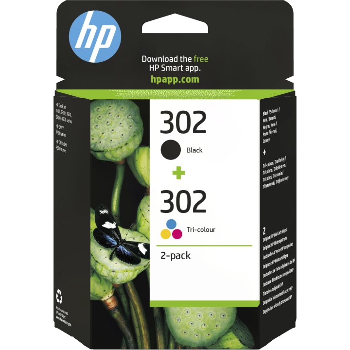 Cartucho Hp Bundle 2 Cartuchos Nº302 Negro+color Para Deskjet 1110 2130 2132 2134 3630 3830 3832 3833 3834 (x4d3