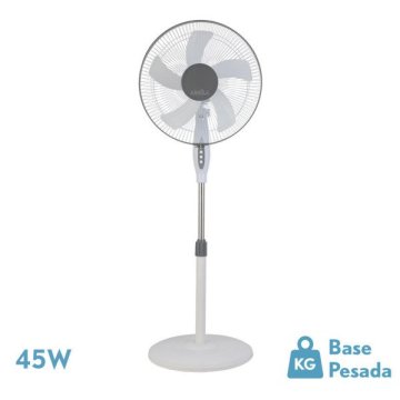 Ventilador De Pie Belmonte Blanco/gris 3 Velocidades 45w...
