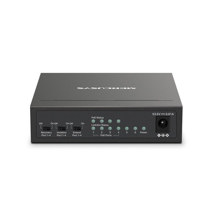 Switch Poe+ No Gestionable Mercusys Ms106lp 6p 10 100 Con 4p Poe+ 30w Ethernet Mini Desktop