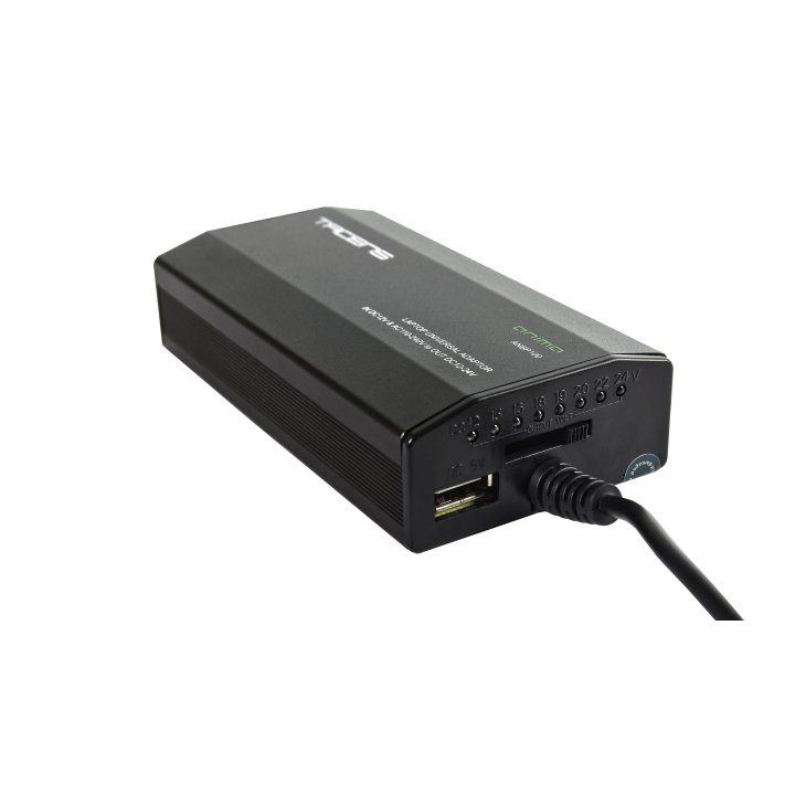 Cargador Universal De Portatil Tacens Anima Anbp100 100w 8 Tips Aluminio Puerto Usb 5v