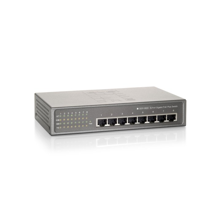 Switch Level One Gep-0820w90 No Gestion 8p Poe 10 100 1000 Poe 90w