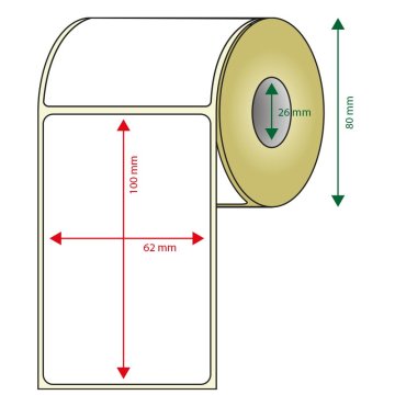 Pack De 6 Rollos De Etiquetas Adhesivas Termicas Blancas...