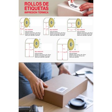 Pack De 6 Rollos De Etiquetas Adhesivas Termicas Blancas... 2