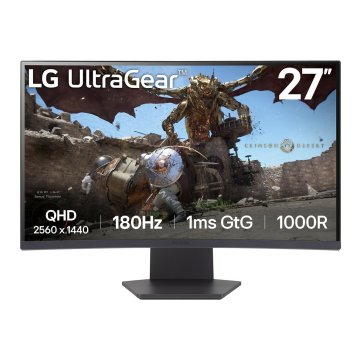 Monitor 27" Gaming Curvo Hdmi Displayport Lg 27gs60qc-b-qhd 2560x1440 180 Hz 1000r