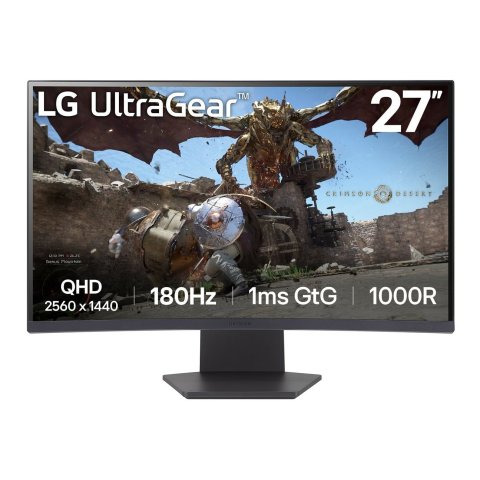 Monitor 27" Gaming Curvo Hdmi Displayport Lg 27gs60qc-b-qhd 2560x1440 180 Hz 1000r Monitor 27" Gaming Curvo Hdmi Displayport Lg 27gs60qc-b-qhd 2560x1440 180 Hz 1000r
