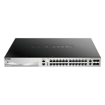 Switch Gestionable L3 D-link Stackable Dgs-3130-30ps e 24p Poe (370w) Giga + 2p 10g + 4p 10g Sfp+ 2