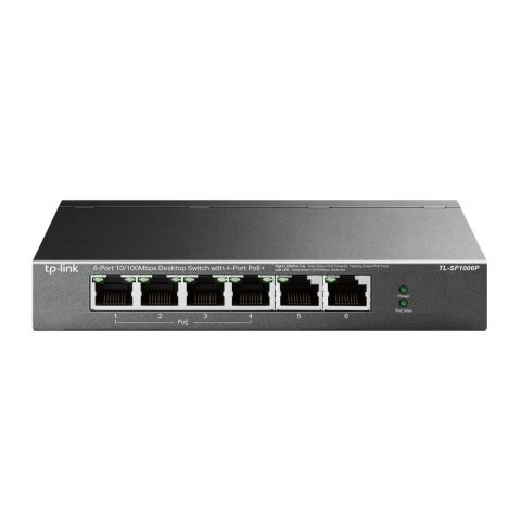 Switch No Gestionable Tp-link Tl-sf1006p Sobremesa 2p 10 100 4p Poe 10 100 Total Poe 67w