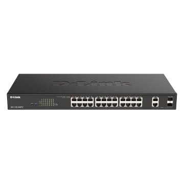 Switch Semigestionable D-link Dgs-1100-26mpv2 e 24p Giga Poe (370w) + 2p Giga Combo Rack