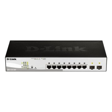 Switch Semigestionable D-link Dgs-1210-08p e 8p Giga Poe (45w) + 2p Giga Combo Rack