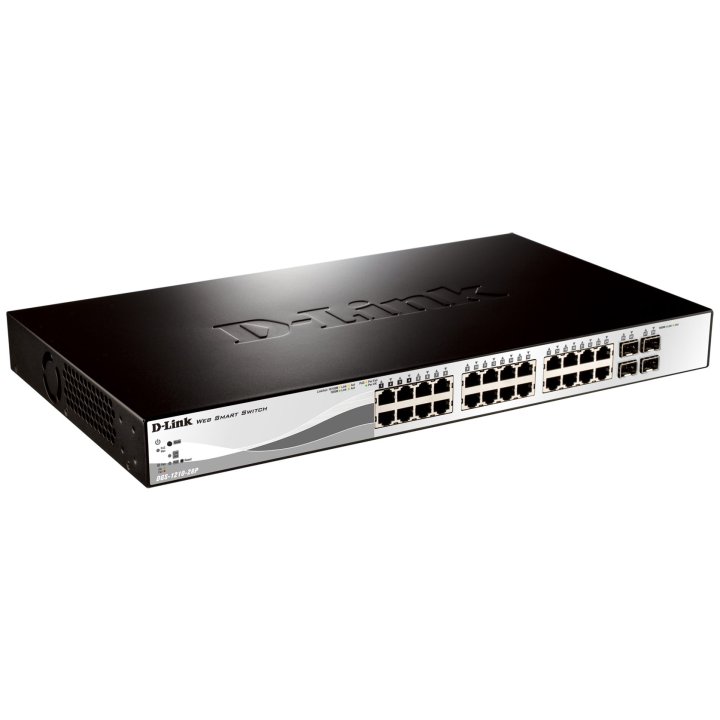 Switch Semigestionable D-link Dgs-1210-28p e 24p Giga (24p Poe 193w) + 4p Giga Combo Rack