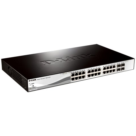 Switch Semigestionable D-link Dgs-1210-28p e 24p Giga (24p Poe 193w) + 4p Giga Combo Rack