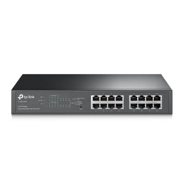 Switch Semigestionable Tp-link Sg1016pe 16p (con 8p Poe+) Carcasa Metalica Giga 19" Rack