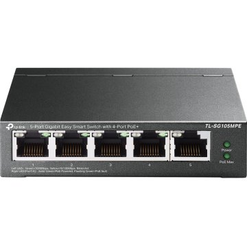 Switch Semigestionables Poe+ Tp-link Sg105mpe 5p Gigabit 4p Poe+ Total Poe+ 120w Carcasa Metalica 2